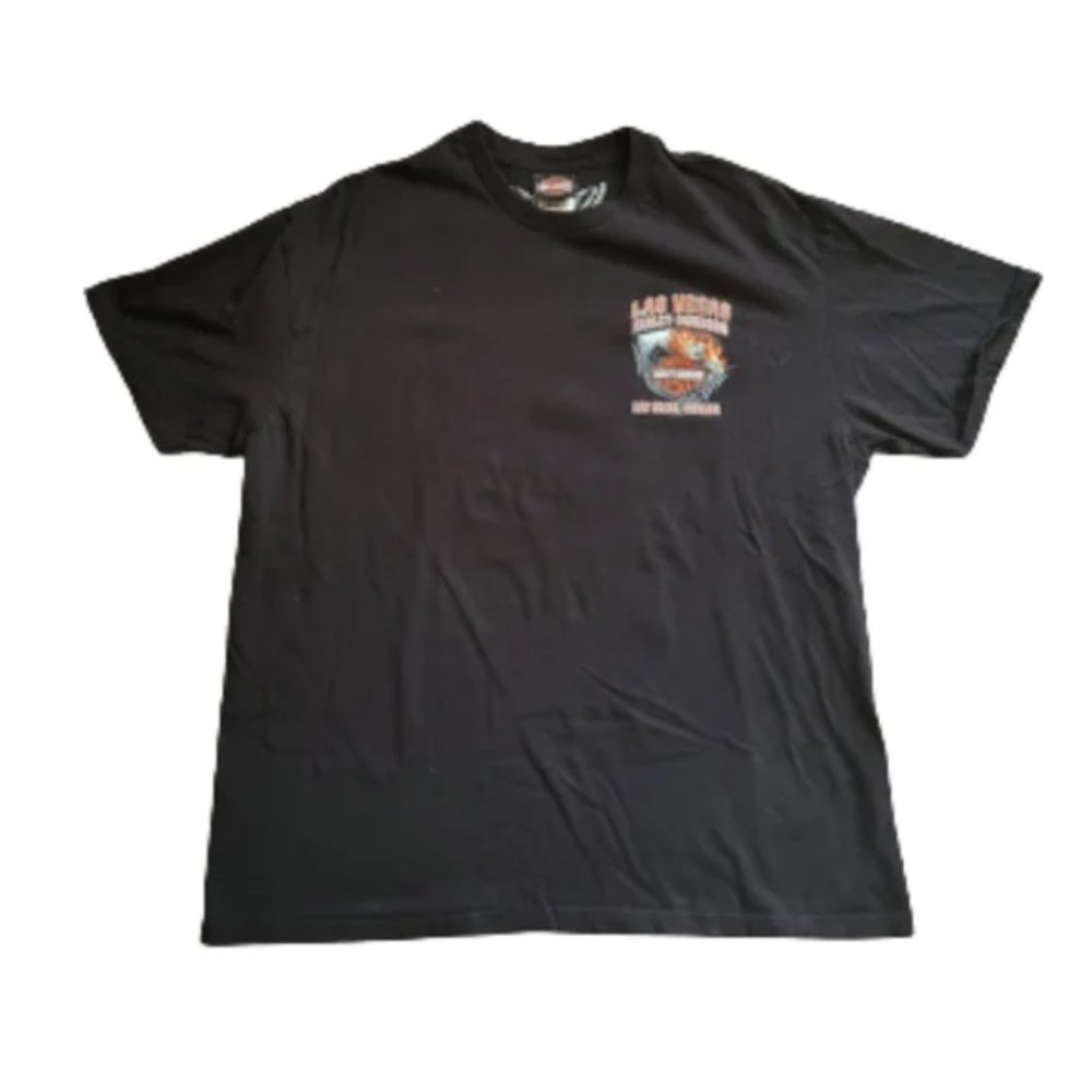 Mens Harley Davidson Black Las Vegas Short Sleeve TShirt Size XL